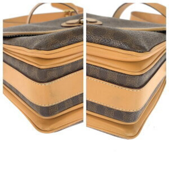 Celine Macadam brown leather shoulder bag - Picture 3 of 10